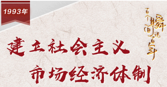 【百个瞬间说百年】1993，建立社会主义市场经济体制