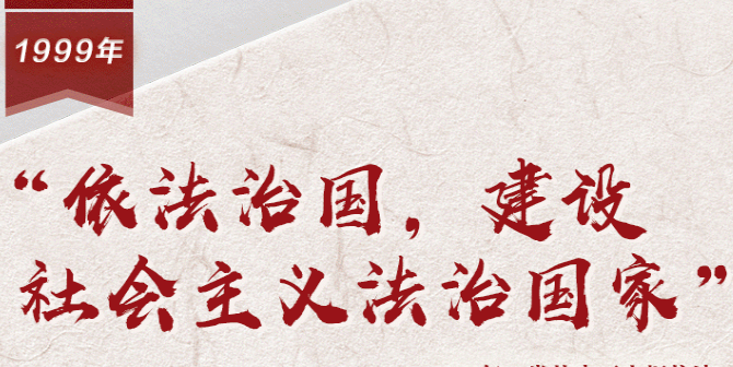 【百个瞬间说百年】1999，“依法治国，建设社会主义法治国家”