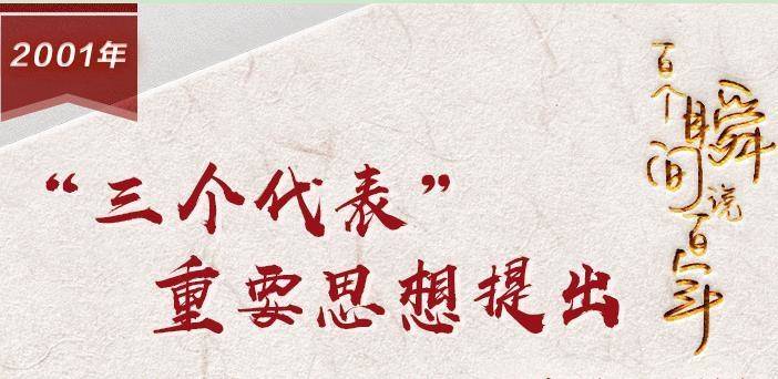 【百个瞬间说百年】2001，“三个代表”重要思想提出
