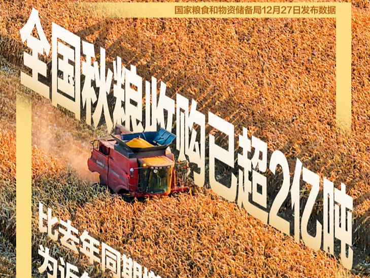 全国秋粮收购已超2亿吨