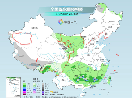南方阴雨模式持续北方雨雪增多 全国大部气温以偏高为主
