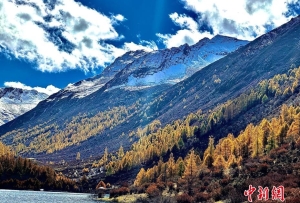 玛嘉沟:半山彩林半山雪 景色仿如仙境