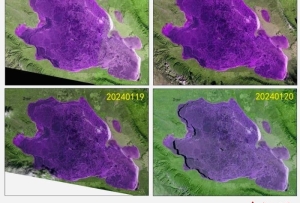 大风致完全冻结青海湖冰面再次开裂 专家称少见