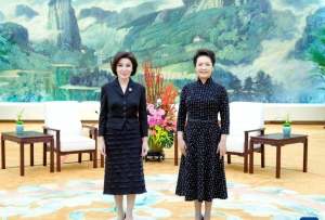 彭丽媛会见乌兹别克斯坦总统夫人米尔济约耶娃