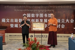 中国数字图书馆藏文古籍数字化创新发展中心设立大会在成都举行