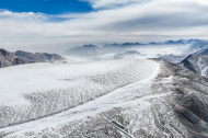 Scenery of Bayi Glacier in Qilian County, China's Qinghai