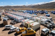 Displaced residents moving into prefab homes three days after Xizang quake