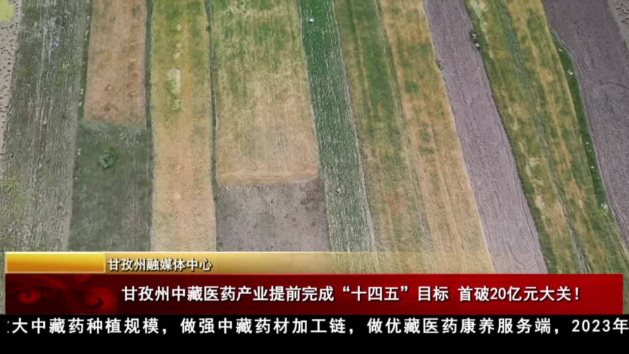 甘孜州中藏醫藥產業提前完成“十四五”目標 首破20億元大關！