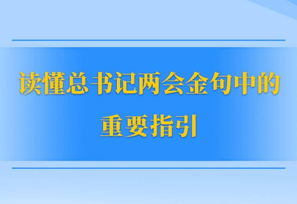 兩會第一觀察丨讀懂總書記兩會金句中的重要指引