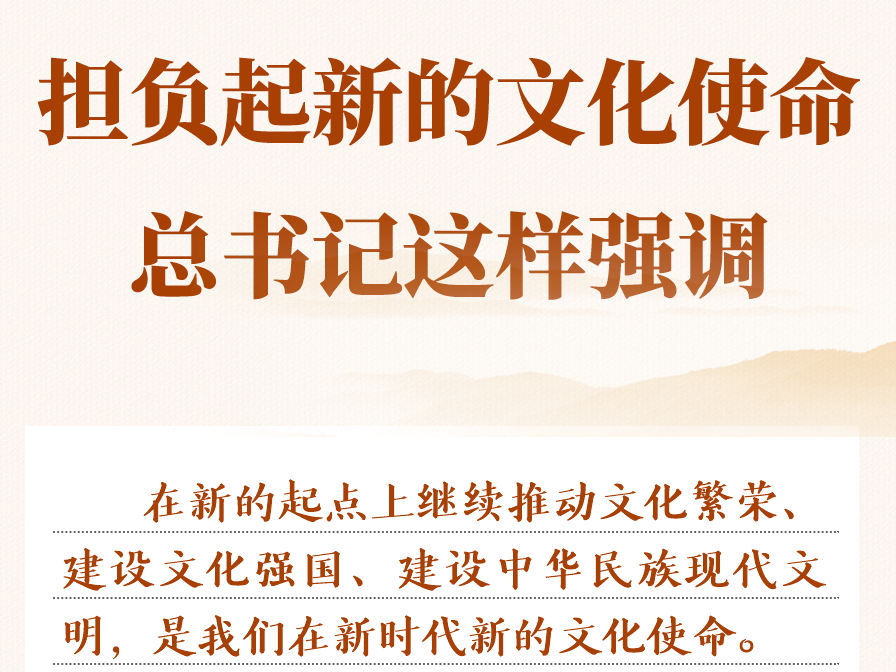 擔負起新的文化使命，總書記這樣強調
