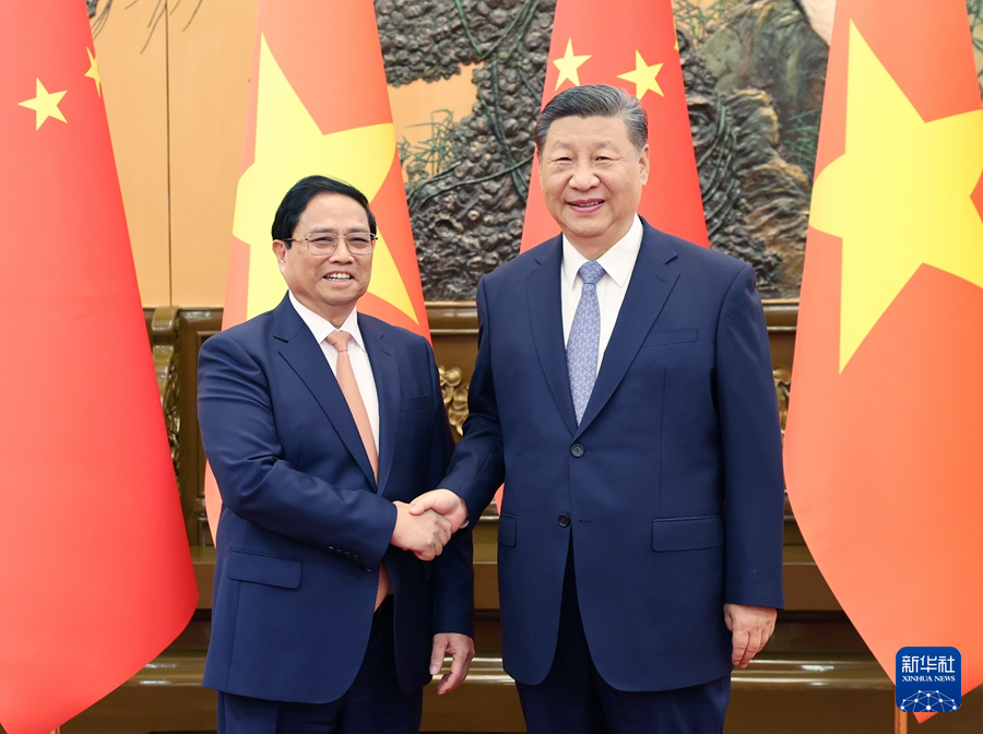 習近平會見越南總理范明政