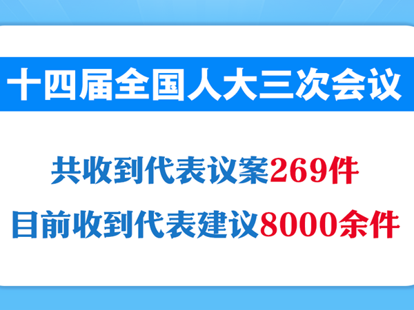 兩會新華社權威快報丨十四屆全國人大三次會議收到代表議案269件