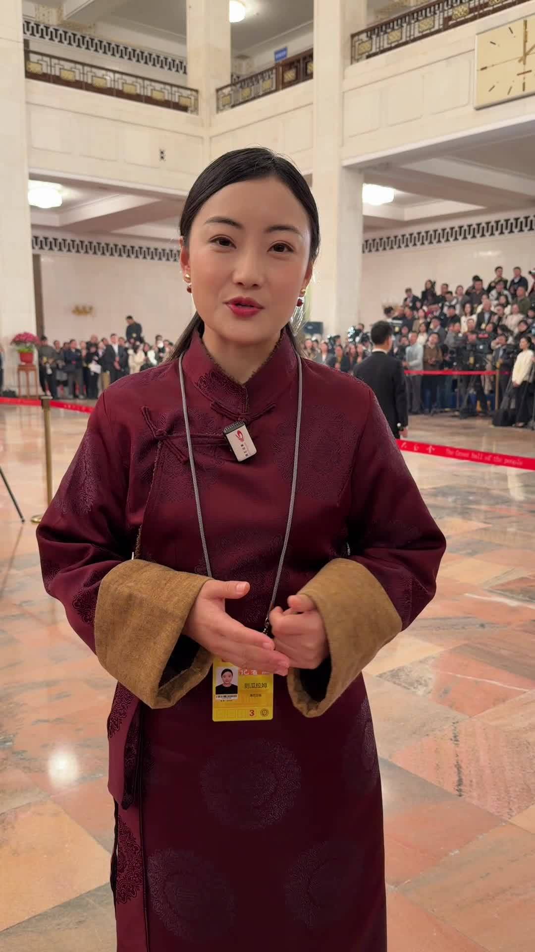 CPPCC members attend group interview ahead of the opening meeting of the fourth session of the 14th CPPCC National Committee at the Great Hall of the People in Beijing