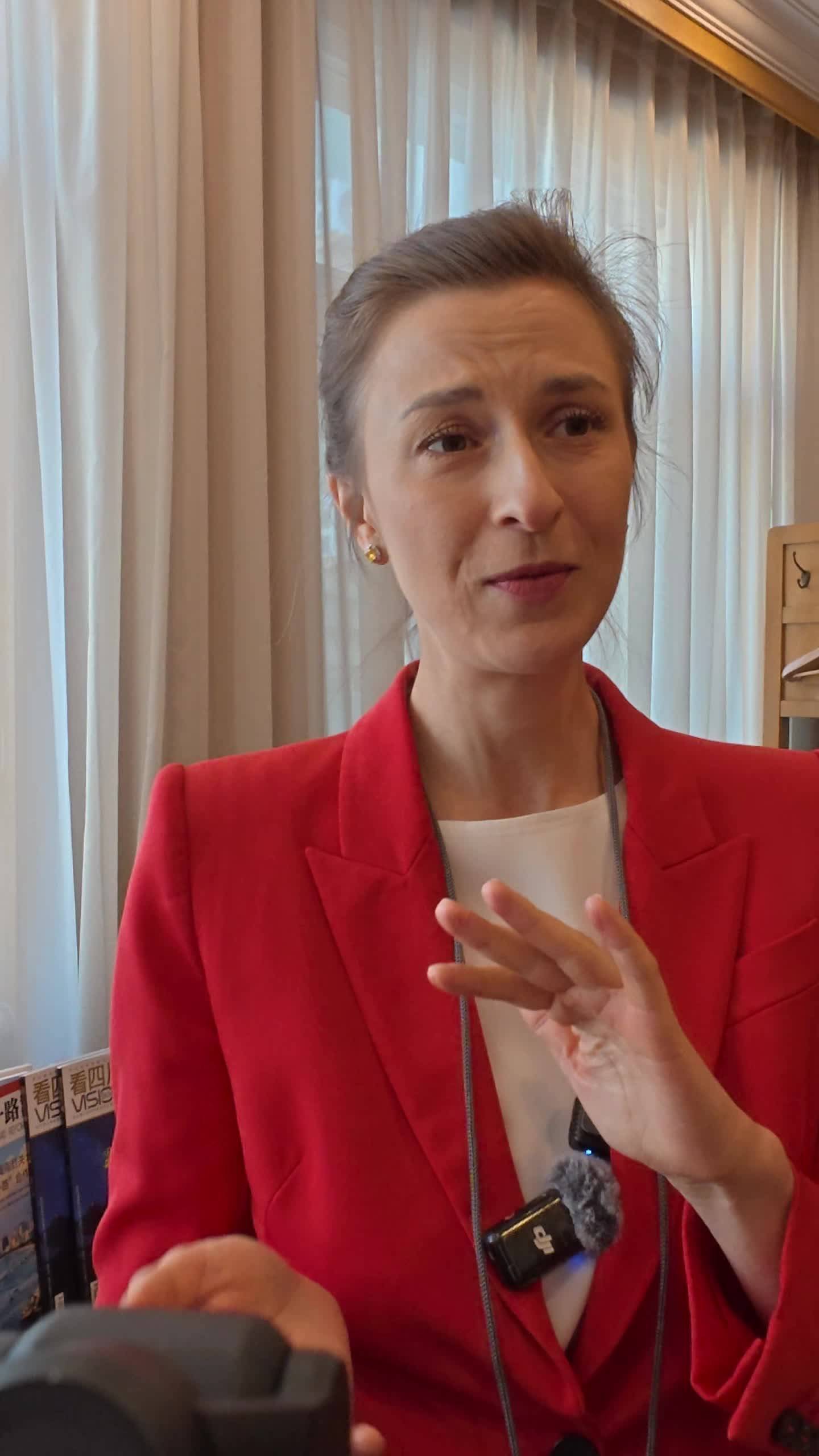 A reporter from Ukraine said she was happy to experience the culture of Sichuan
