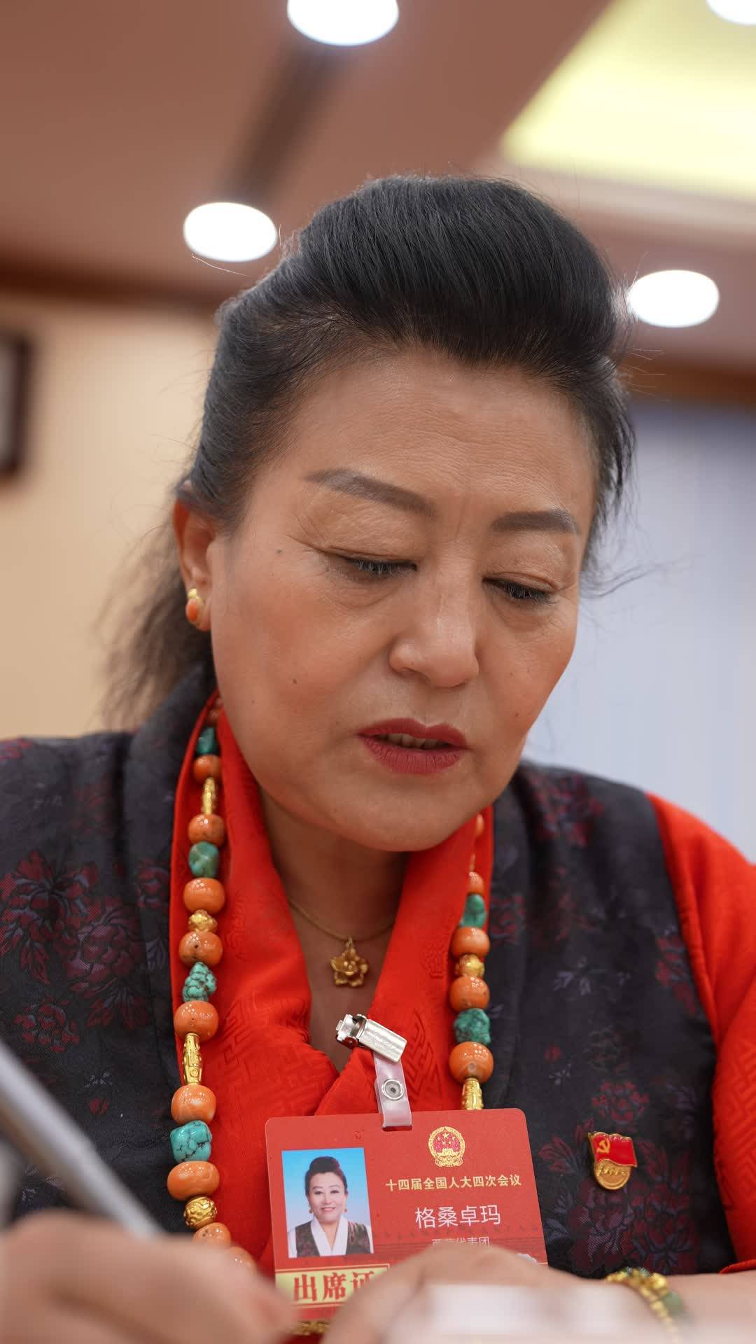 Gelsang Drolma, a deputy to the 14th National People's Congress, said she has made her proposals regarding the preservation of cultural relics
