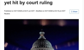 美国政府2月预算赤字为3080亿美元