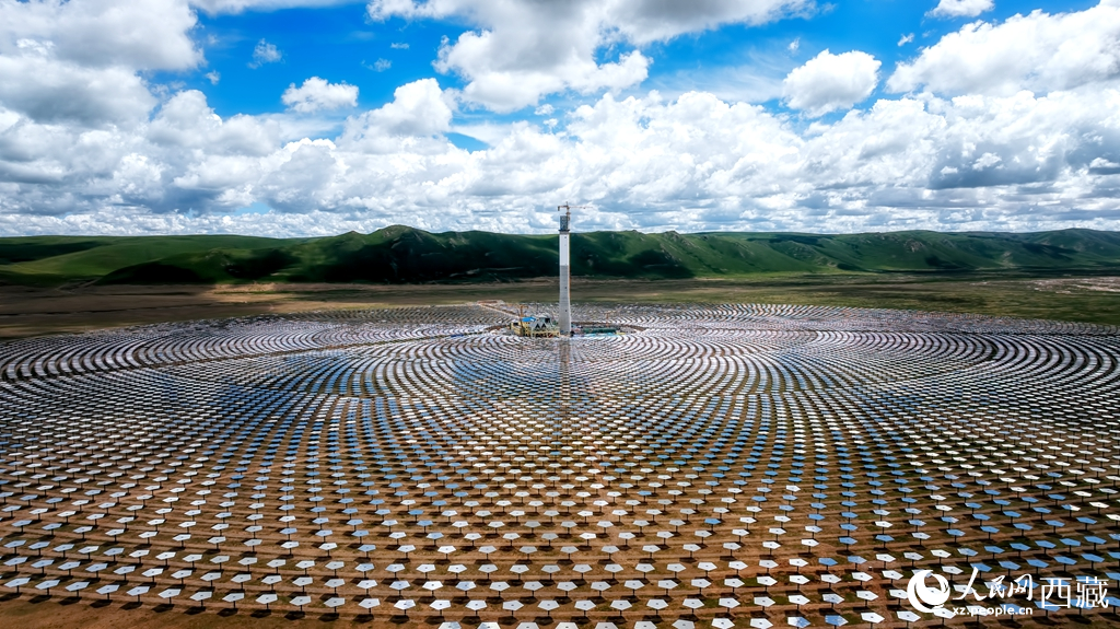 World's highest-altitude solar thermal power plant completes heliostat installation in SW China's Xizang