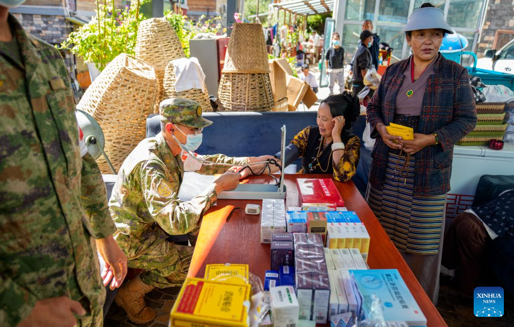 On-site medical rounds, disinfection carried out in mudslide-hit Gyirong