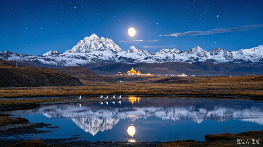 ཟླ་མཆོད་དུས་ཆེན་བསུ། དཀར་གསལ་ཟླ་བ་ནམ་ཞིག་མཁའ་ལ་འཆར།