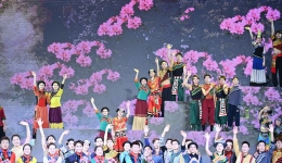 Leaders watch ethnic minority cultural gala