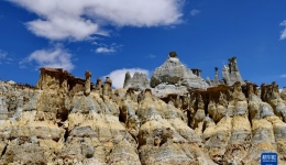 西藏札达：地质人文景观引游客