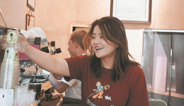 Cozy coffee house blends into Tibetan life