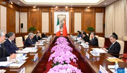 Chinese FM holds talks with Italian counterpart