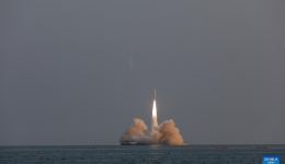 China's commercial rocket launches 4 satellites from sea