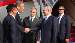 (BRF2023) Russian president arrives in Beijing for 3rd Belt and Road Forum for Int'l Cooperation