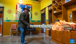 People celebrate farmers' New Year in Xigaze, China's Xizang