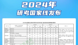 速看！2024年研考国家线发布