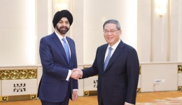 Chinese premier meets with World Bank president, calling for closer partnership