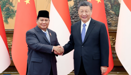 习近平同印度尼西亚当选总统普拉博沃会谈