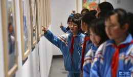 西藏首届特殊教育学校学生美术作品展开展