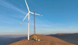 Highest, largest wind farm installs first turbine in Himalayas