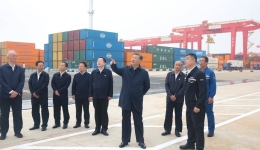 Xi inspects Rizhao in east China's Shandong Province