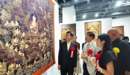 Japan savors charm of embroidery Thangka art