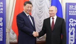 Xi says China, Russia find right way for neighboring major countries to get along with each other
