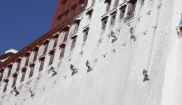 Lhasa residents unite to paint Potala Palace in annual tradition