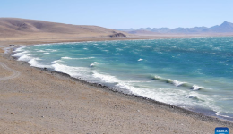 View of Namtso Lake in SW China's Xizang