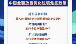中国过境免签政策全面放宽优化
