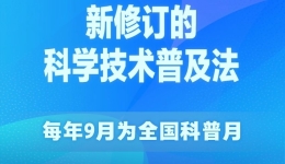 科学技术普及法完成修订 每年9月为全国科普月