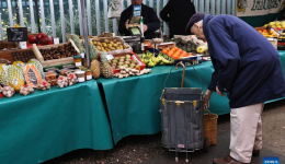 People prepare for Christmas in Paris, France