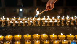 Butter Lamp Festival held in China's Xizang