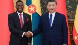 Xi meets Grenadian PM, calls for advancing bilateral ties