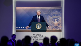 Trump voices willingness to get along with China in Davos teleconference