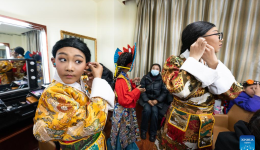 In pics: Xizang's first children's stage play of Tibetan opera
