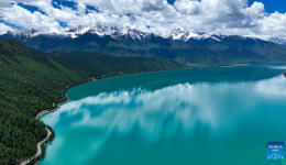 Scenery of Basum Tso in Xizang, SW China