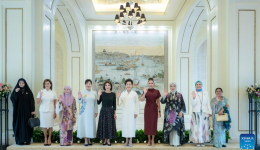 Peng Liyuan, spouses of foreign leaders attending SCO summit tour Tianjin