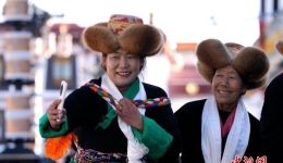 Women in Lhasa celebrate the 